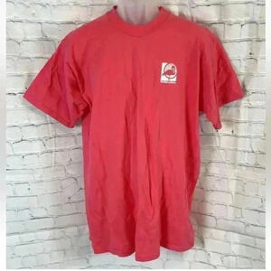 Vintage Florida Lottery‎ Shirt Mens XL Pink White Flamingo Graphic Top Crewneck